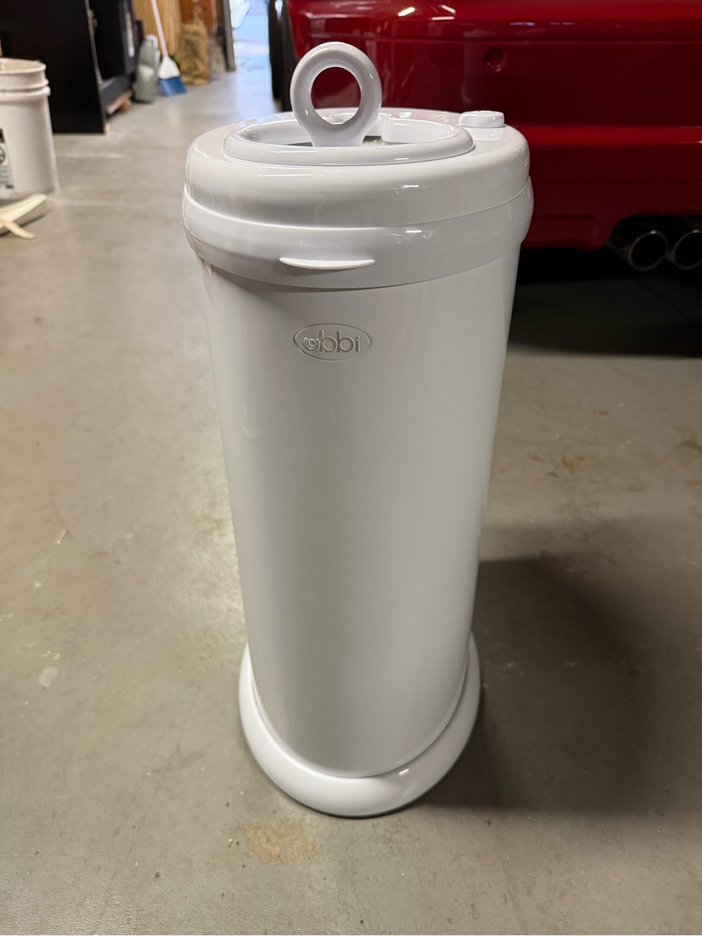 Ubbi White Diaper Pail EUC